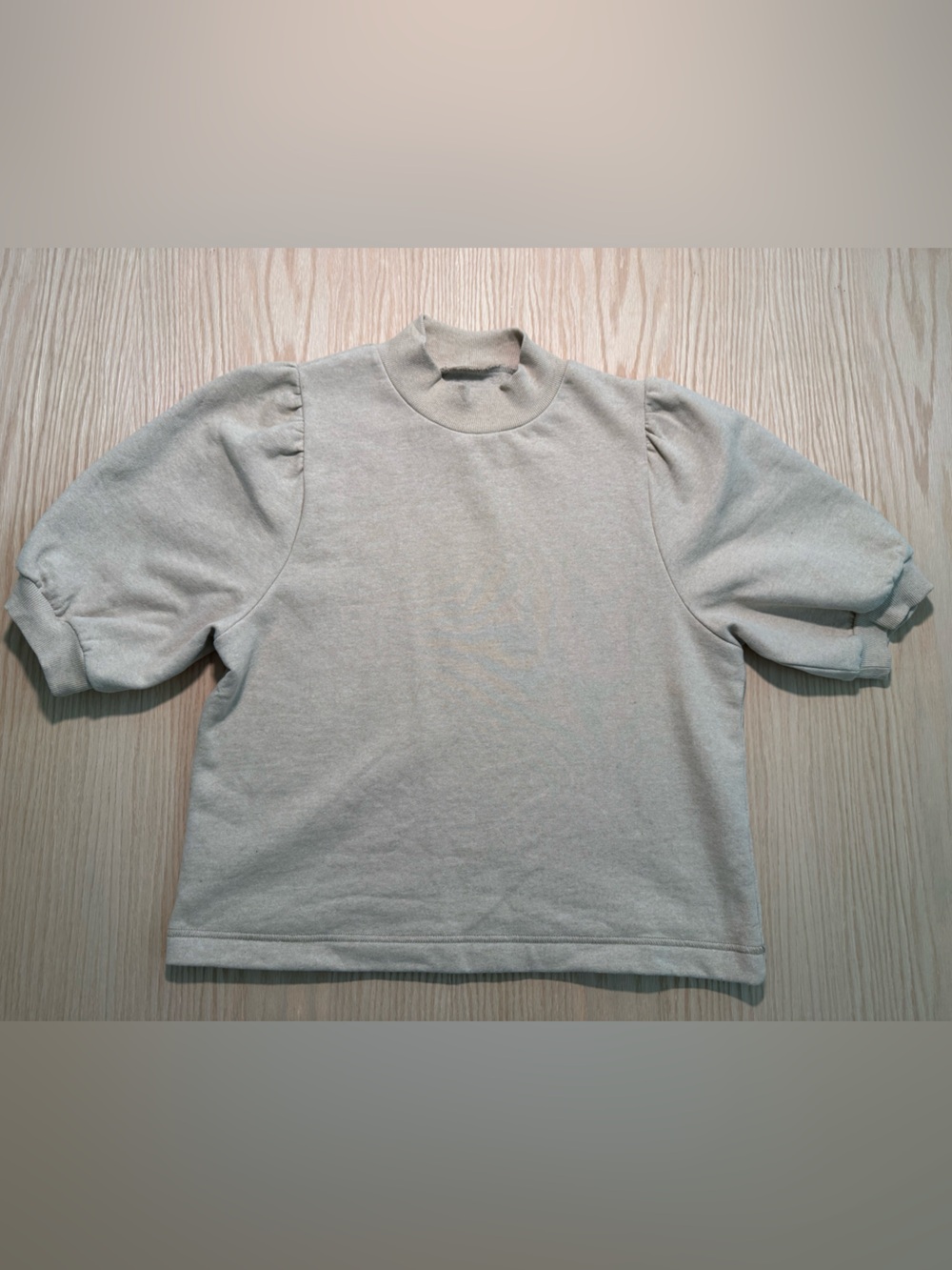 Grey State Cream Short-Sleeve Crewneck Sweatshirt
